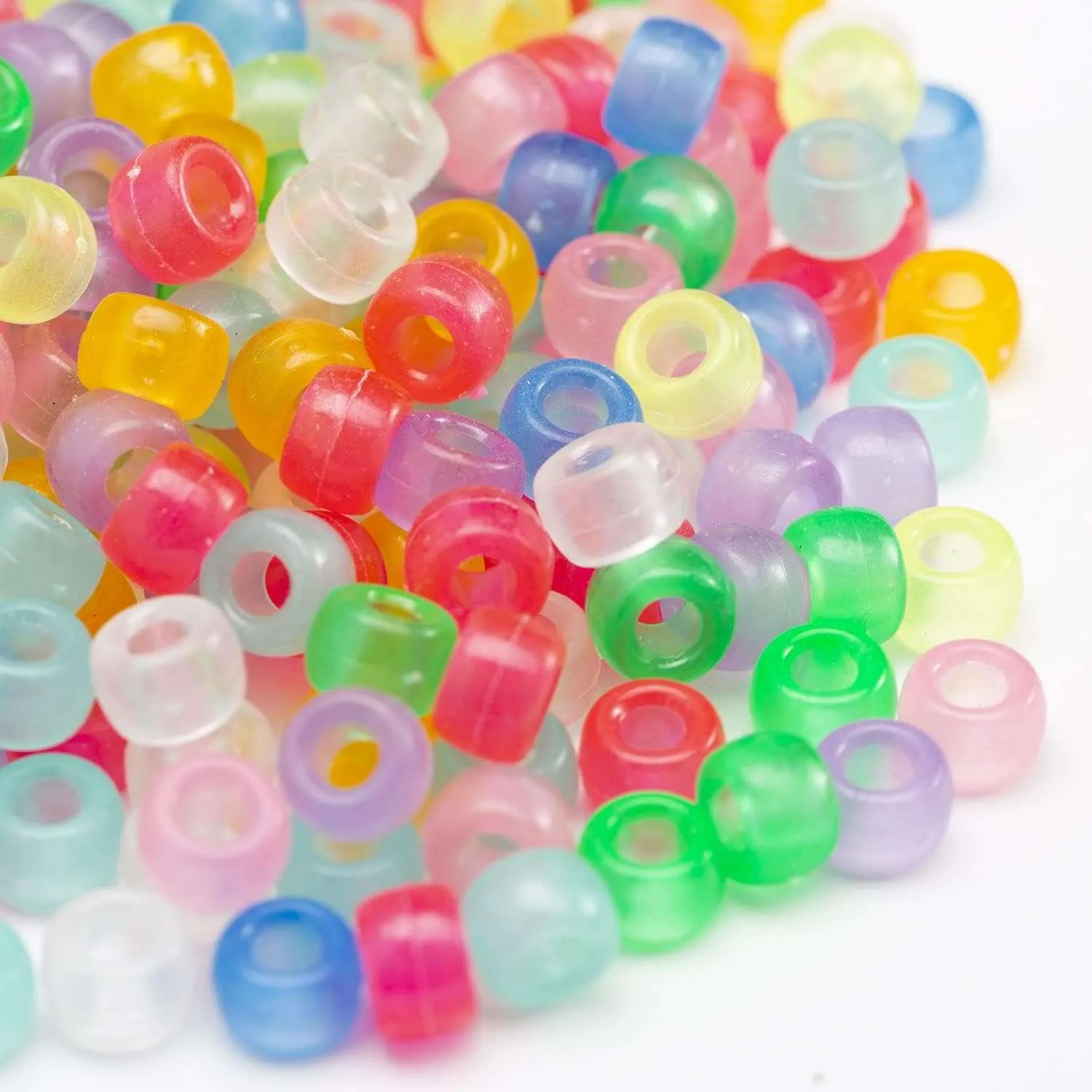 1000 Pcs Acrylic 9 Color Pony Beads for Bracelet