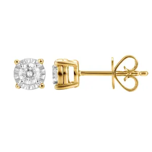 14 Karat Yellow Gold 0.25 Carat Diamond (0.13 CTR) Stud Earrings-0128009-YG