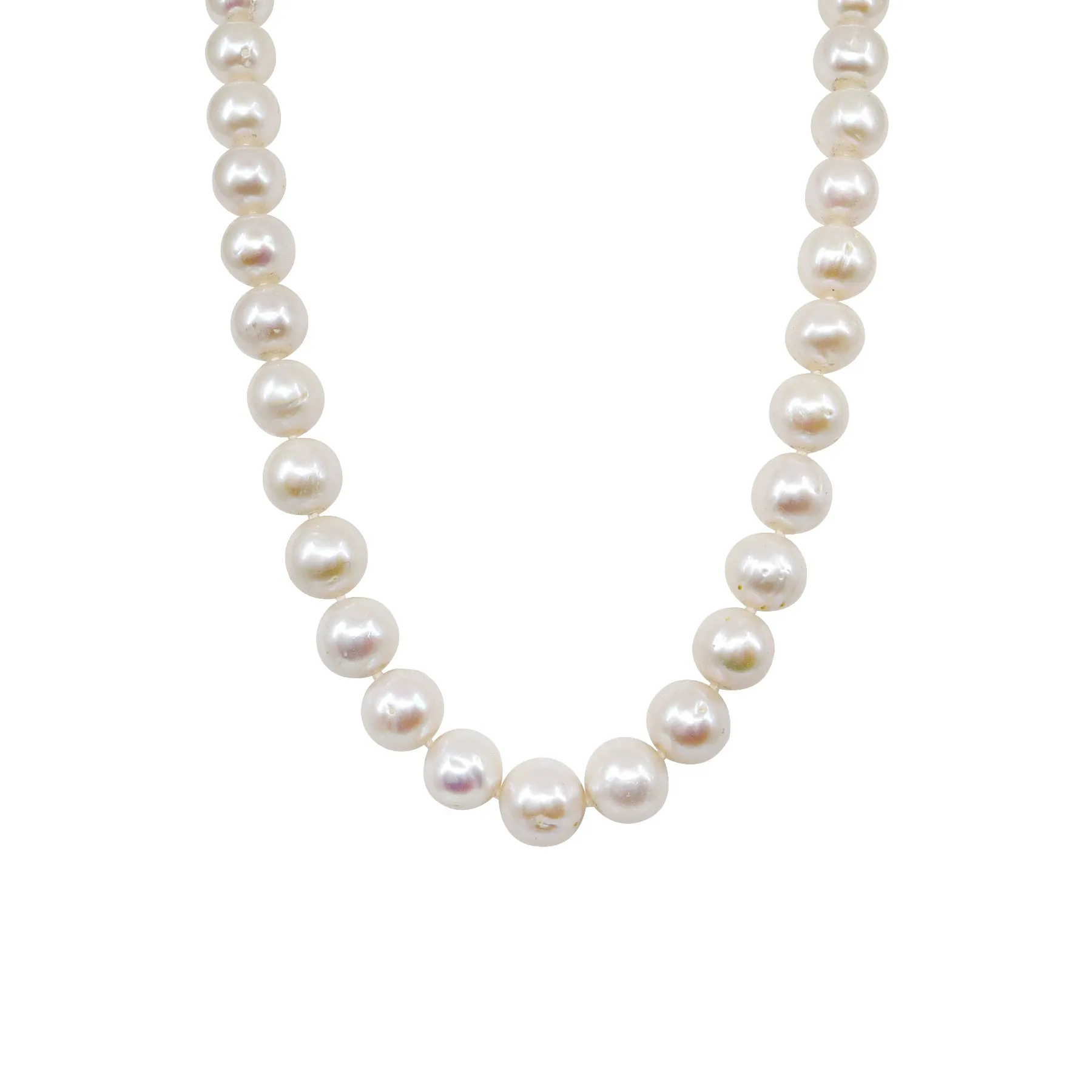 14K Yellow Gold White Freshwater Pearl Strand - 20356972