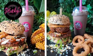 2 x Gourmet Burgers, 2 x Superb Sides and 2 x Gourmet Milkshakes at Plucky’s Fried Chicken Korean Style