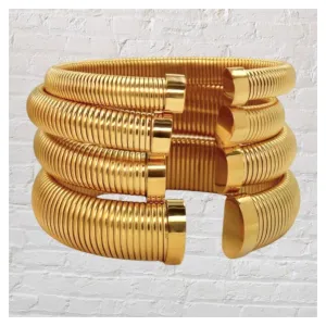 80's Style Golden Open Bracelet