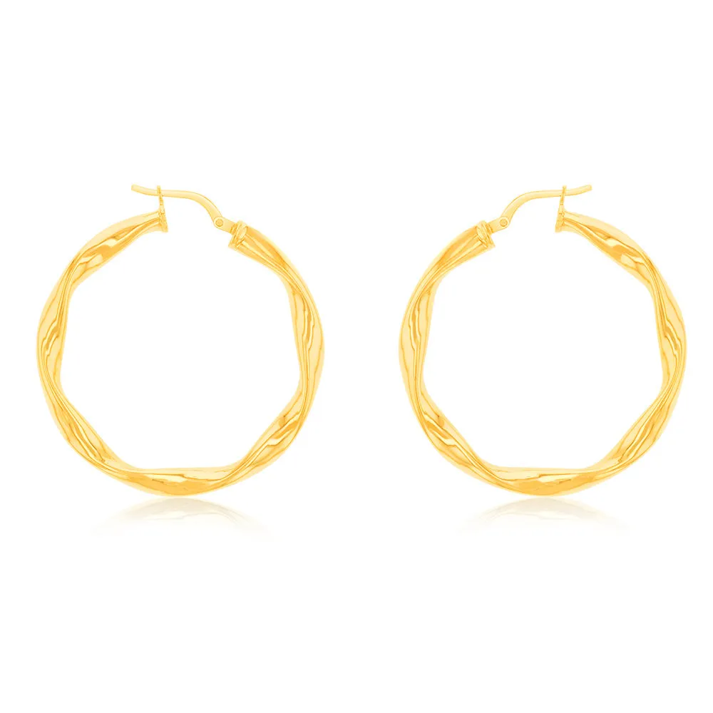 9ct Yellow Gold Silverfilled Fancy Earrings