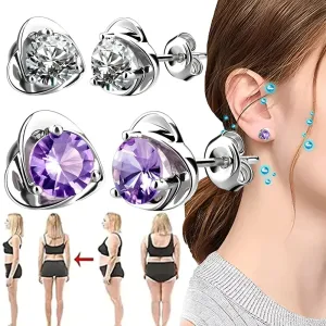 Acupressure Slimming Earrings Healthcare Weight Loss Stud Earring Healthy Stimulating Acupoints Gallstone Clip Magnetic Therapy