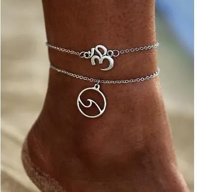 AK143 - Bohemian Wave Double Beach Anklet