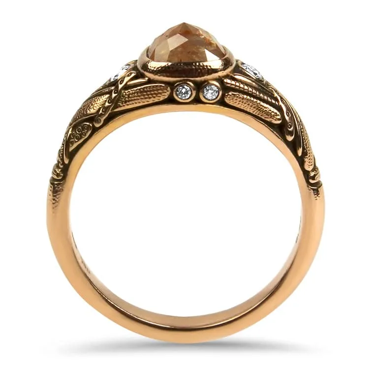 Alex Sepkus 18k Rose Gold Rustic Diamond Ring