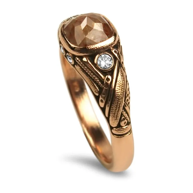 Alex Sepkus 18k Rose Gold Rustic Diamond Ring