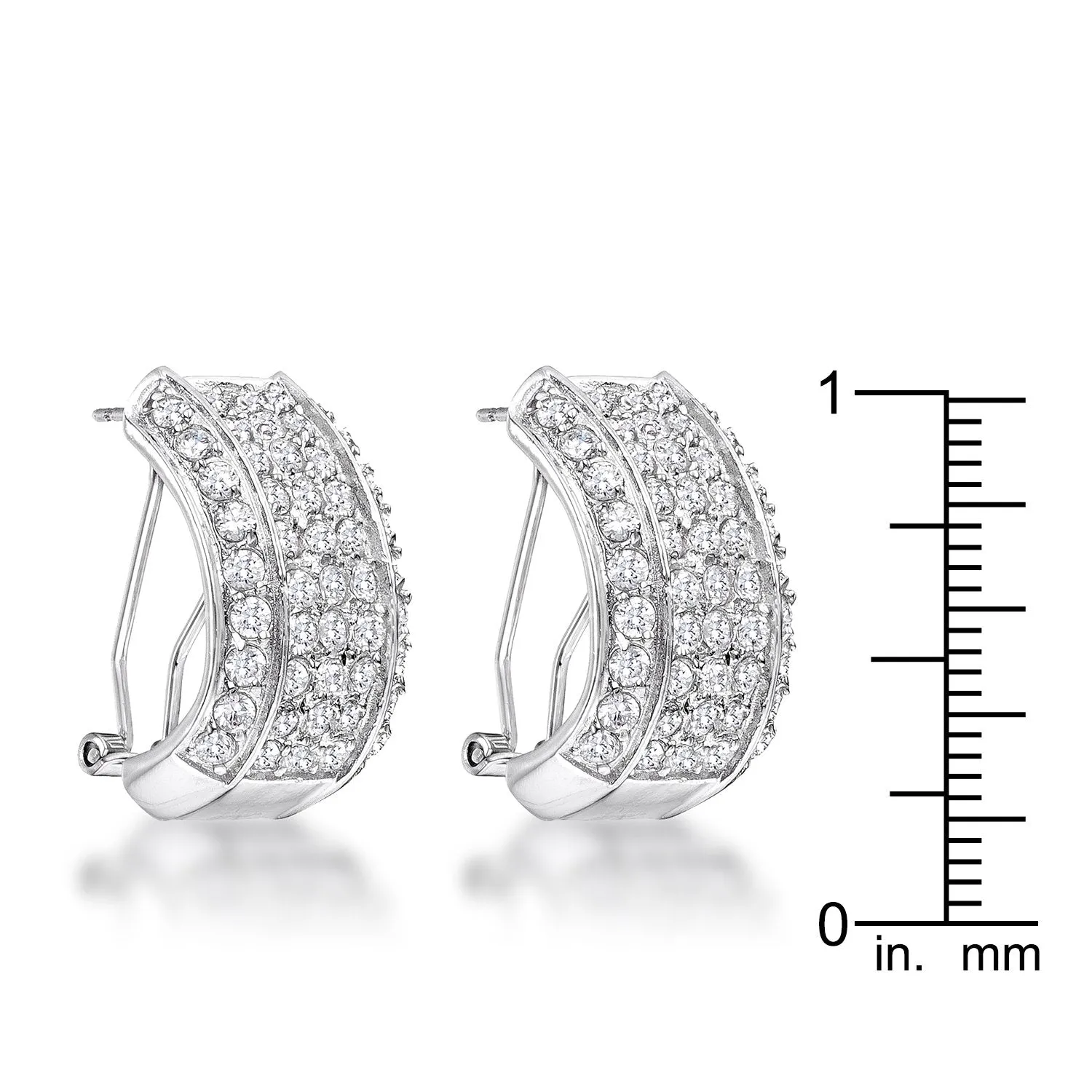 Ankea Dazzling Cluster Huggie Earrings | 3ct