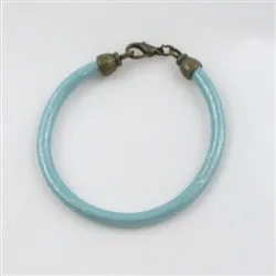 Aqua Leather Cord Bracelet