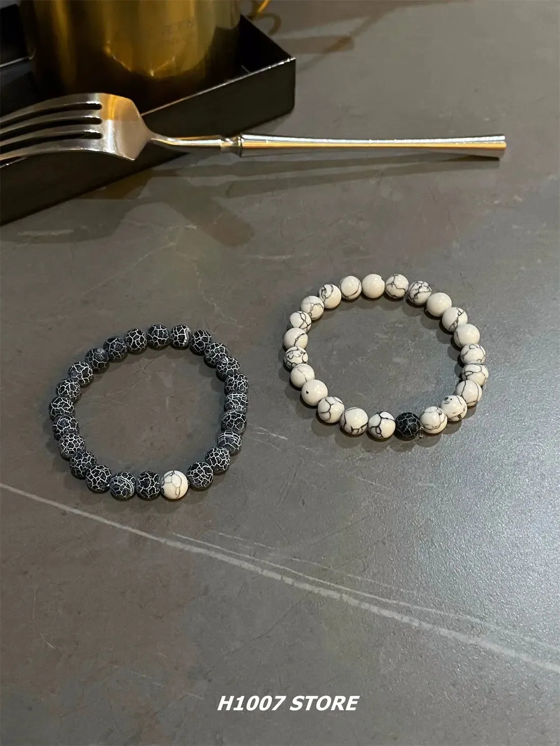 Beaded Hip-Hop Style Bracelets Set