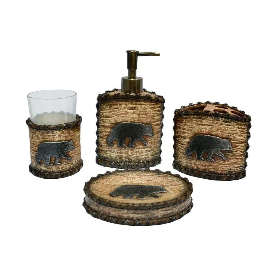 Bear Complete 9 PC Lodge Bathroom Set