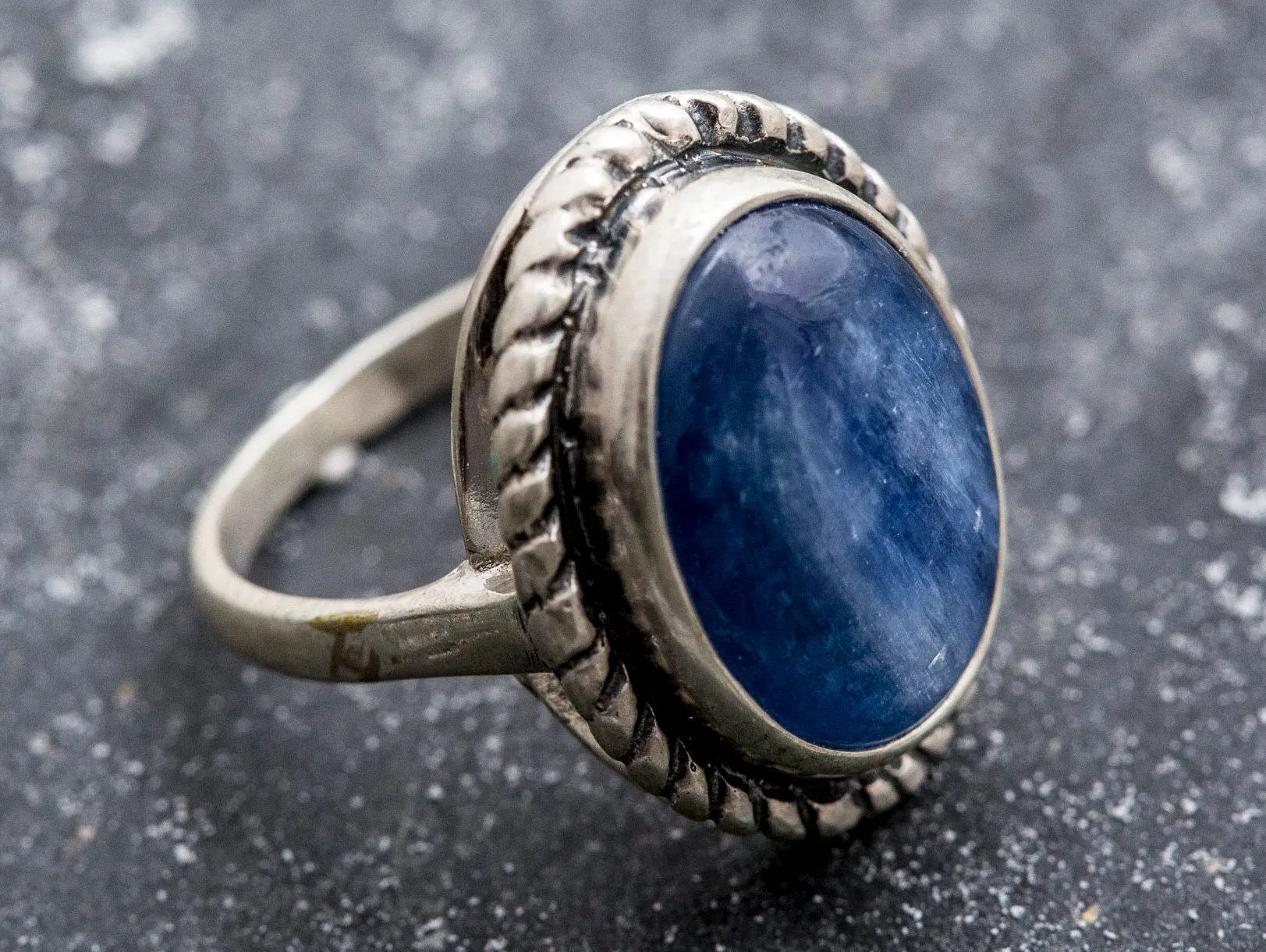 Blue Statement Ring - Natural Kyanite Ring - Vintage