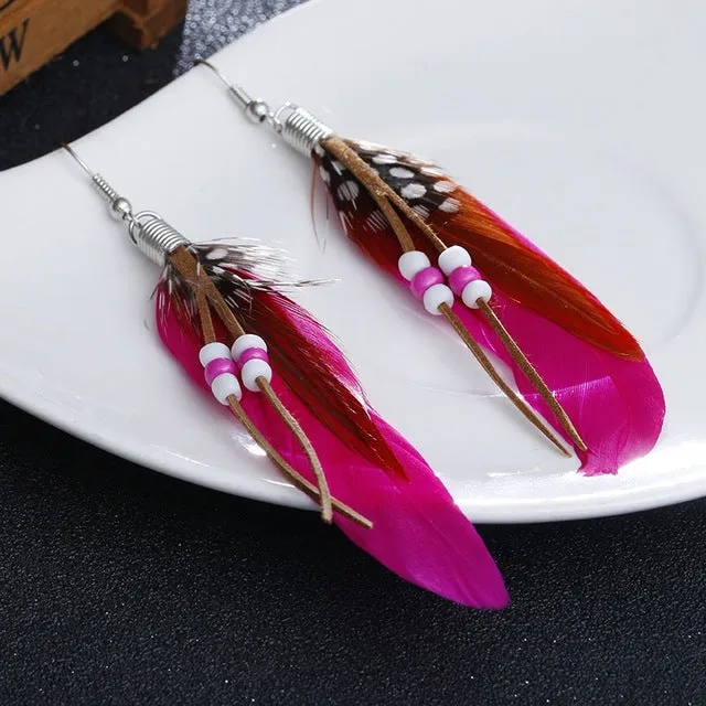 Bohemia Style Feather Earrings