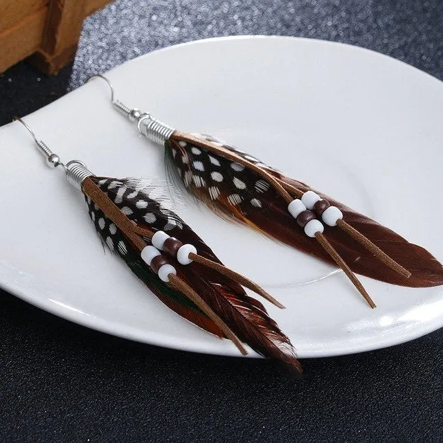 Bohemia Style Feather Earrings