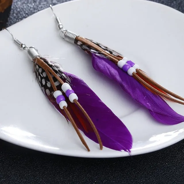 Bohemia Style Feather Earrings