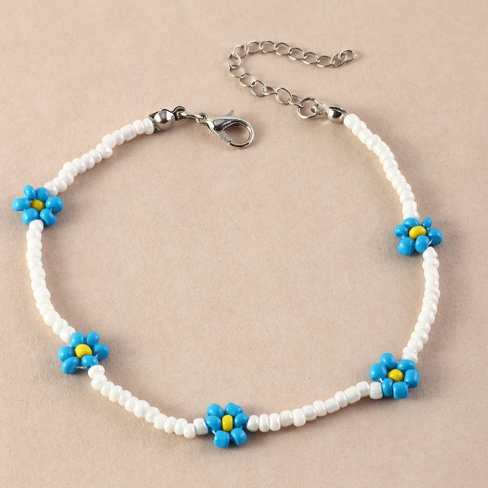 Bohemian Beach Resort Style Daisy Anklet