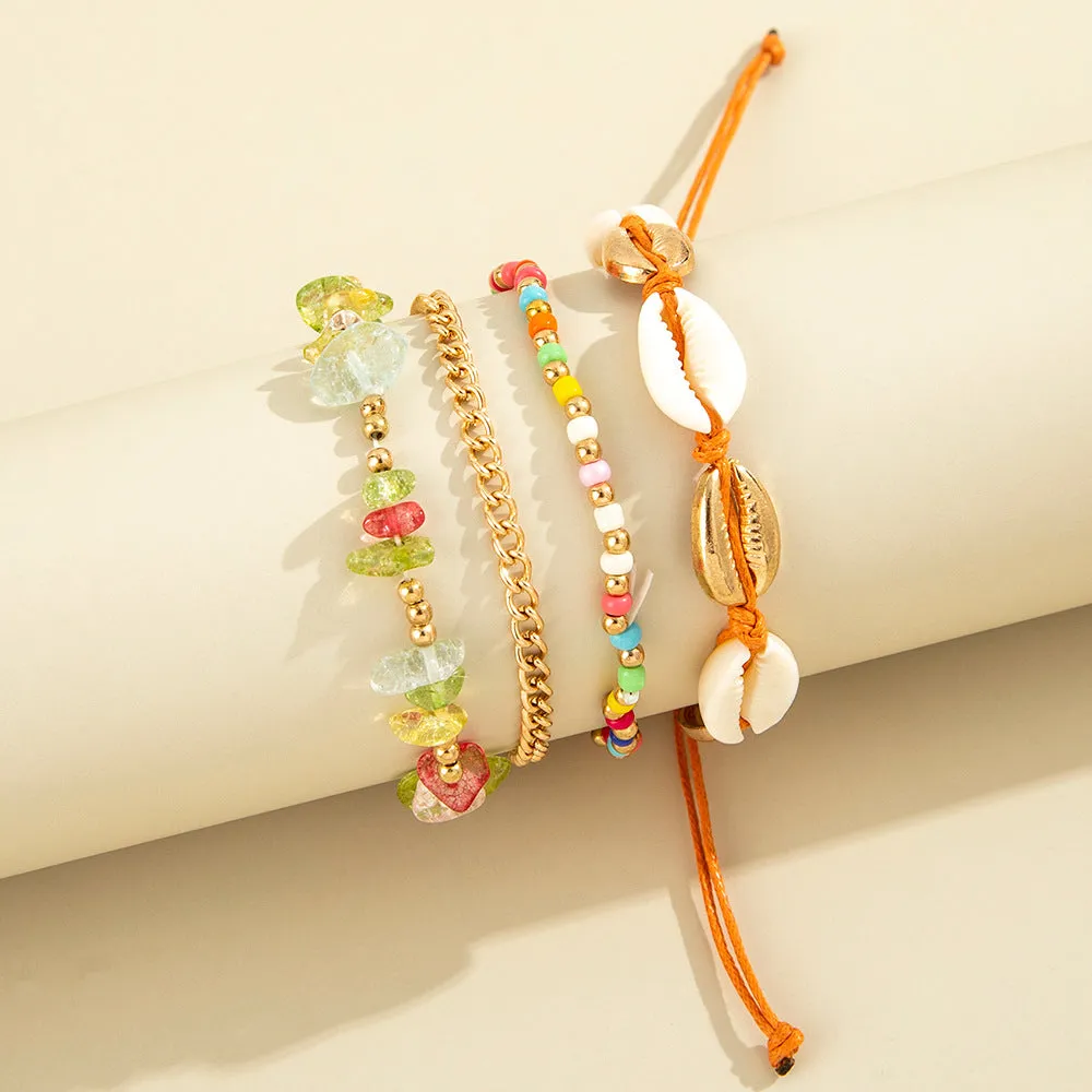 Bohemian Beach Shell Set Anklet Alloy Chain