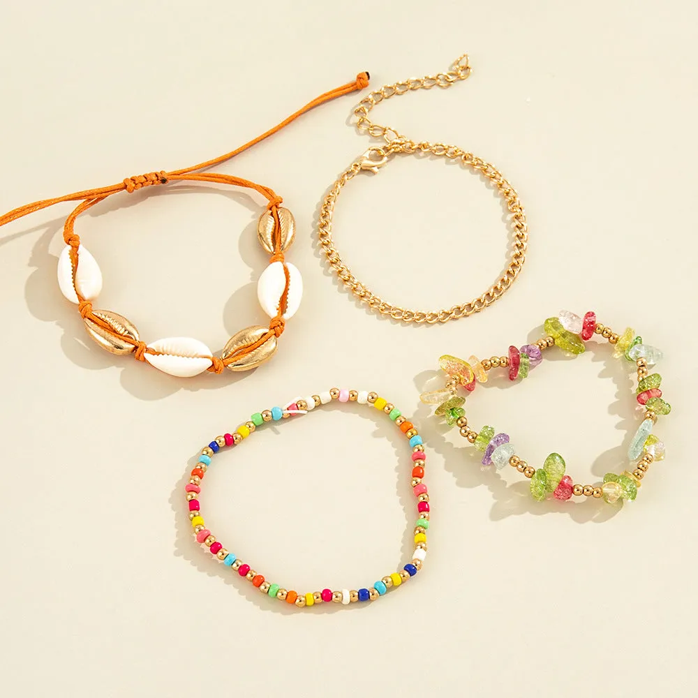 Bohemian Beach Shell Set Anklet Alloy Chain