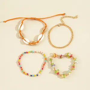 Bohemian Beach Shell Set Anklet Alloy Chain