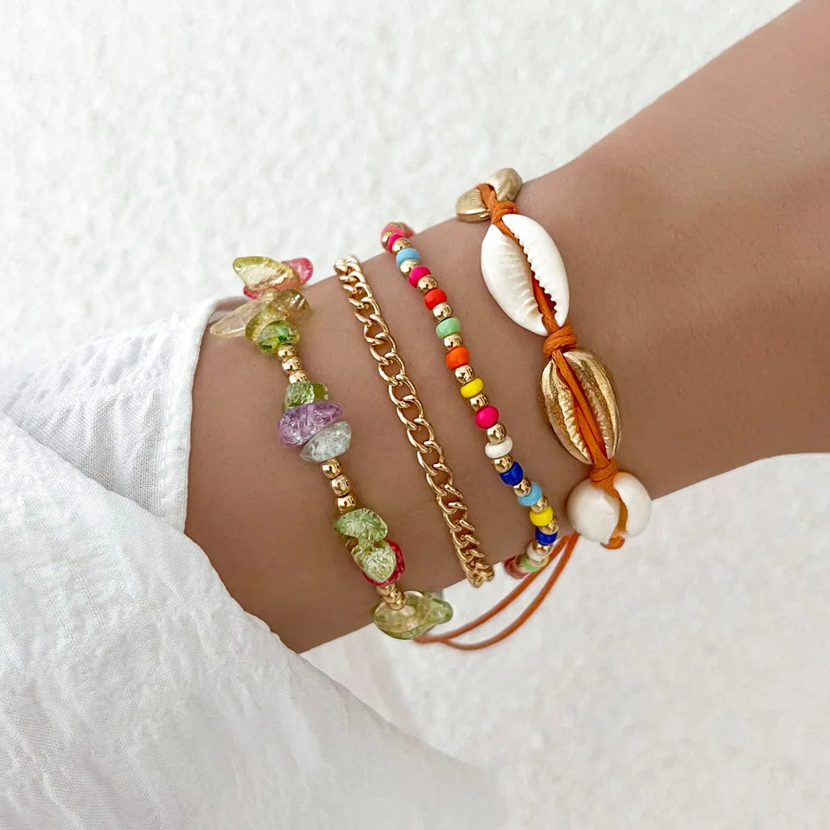 Bohemian Beach Shell Set Anklet Alloy Chain