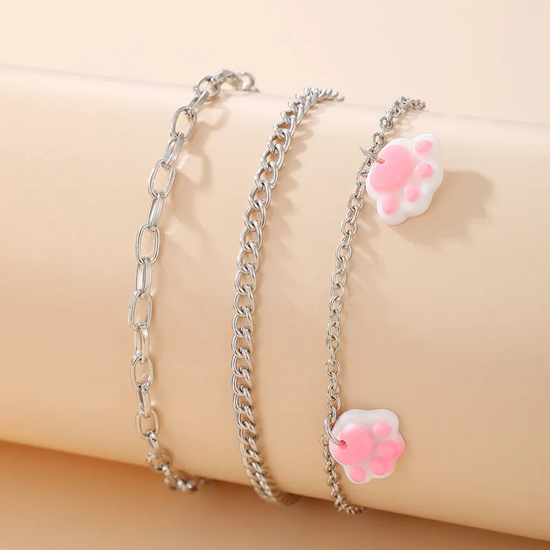 Bohemian Cute Girly Heart Anklet