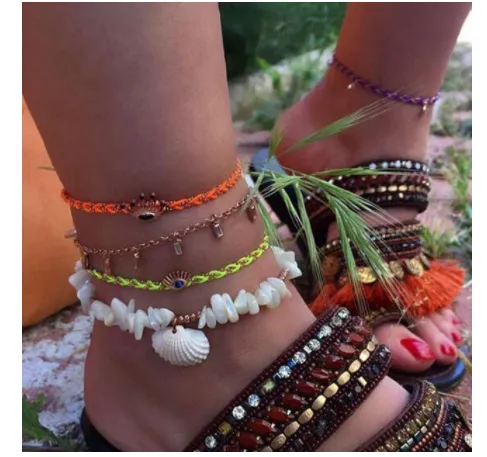 Bohemian fashion personality multilayer anklet