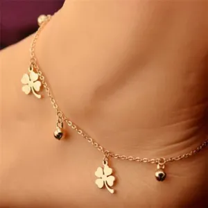 Bohemian Flowers And Bell Anklets for Women Charm Leg Bracelet Fashion