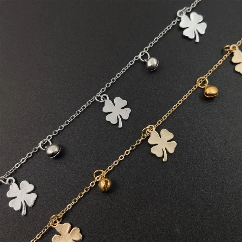 Bohemian Flowers And Bell Anklets for Women Charm Leg Bracelet Fashion