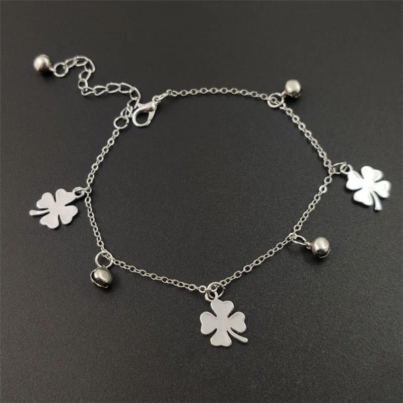 Bohemian Flowers Bell Anklet | Ankle Bracelets Women Bell | Ankle