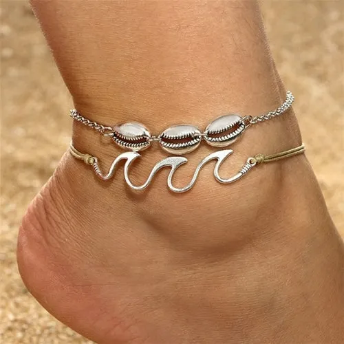 Bohemian Flowers Bell Anklet | Ankle Bracelets Women Bell | Ankle