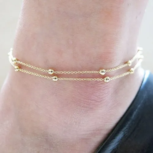 Bohemian Flowers Bell Anklet | Ankle Bracelets Women Bell | Ankle