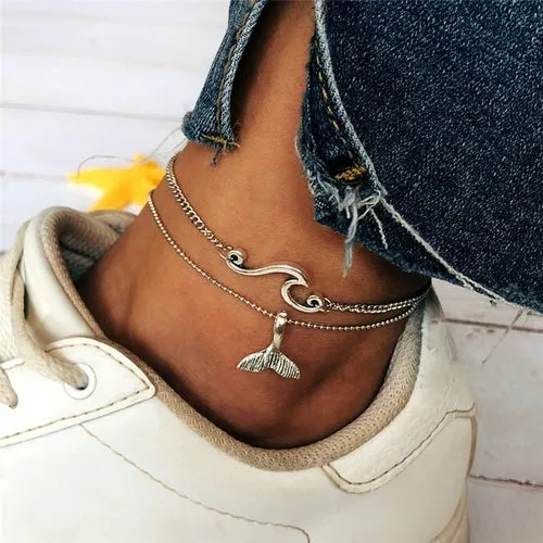 Bohemian Flowers Bell Anklet | Ankle Bracelets Women Bell | Ankle