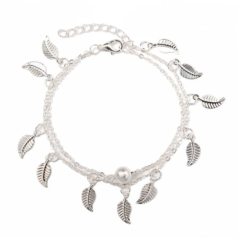 Bohemian Heart Shape Layered Anklet Bracelet