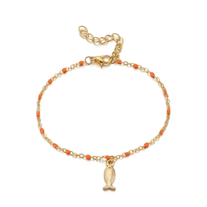 Bohemian marine life anklet