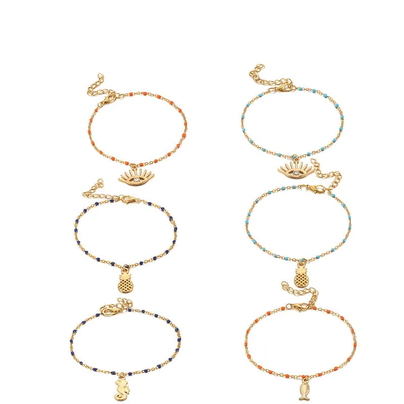 Bohemian marine life anklet