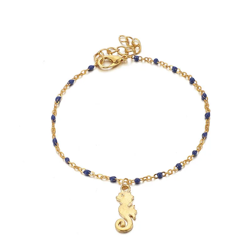 Bohemian marine life anklet