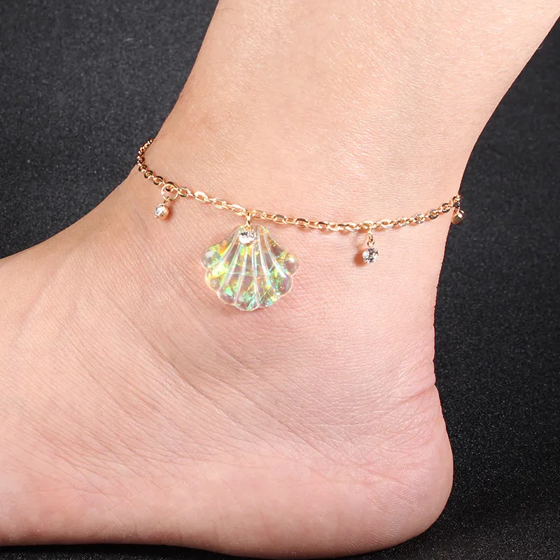 Bohemian shell anklet