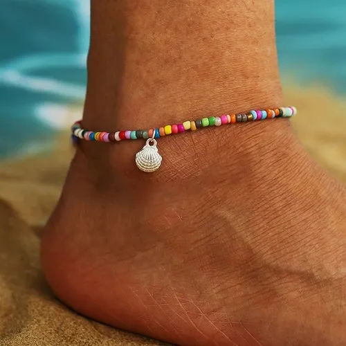 Bohemian Turkish Eyes Beads Anklets For Women Summer Ocean Beach