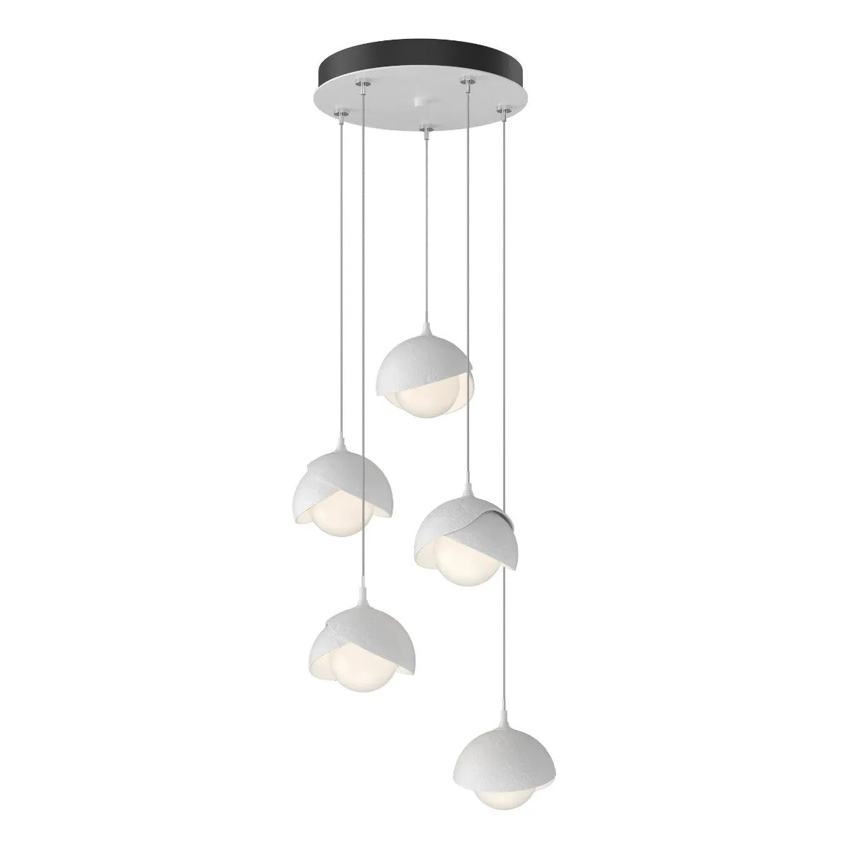 Brooklyn 16 in. 5 lights Standard Pendant Light White Finish