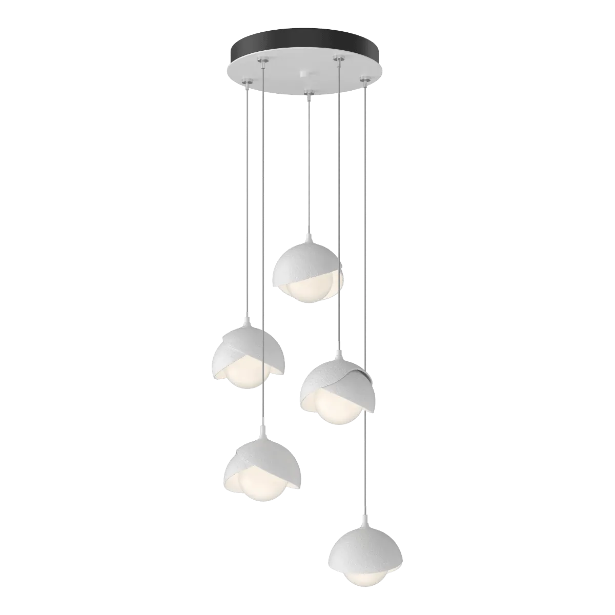 Brooklyn 16 in. 5 lights Standard Pendant Light White Finish