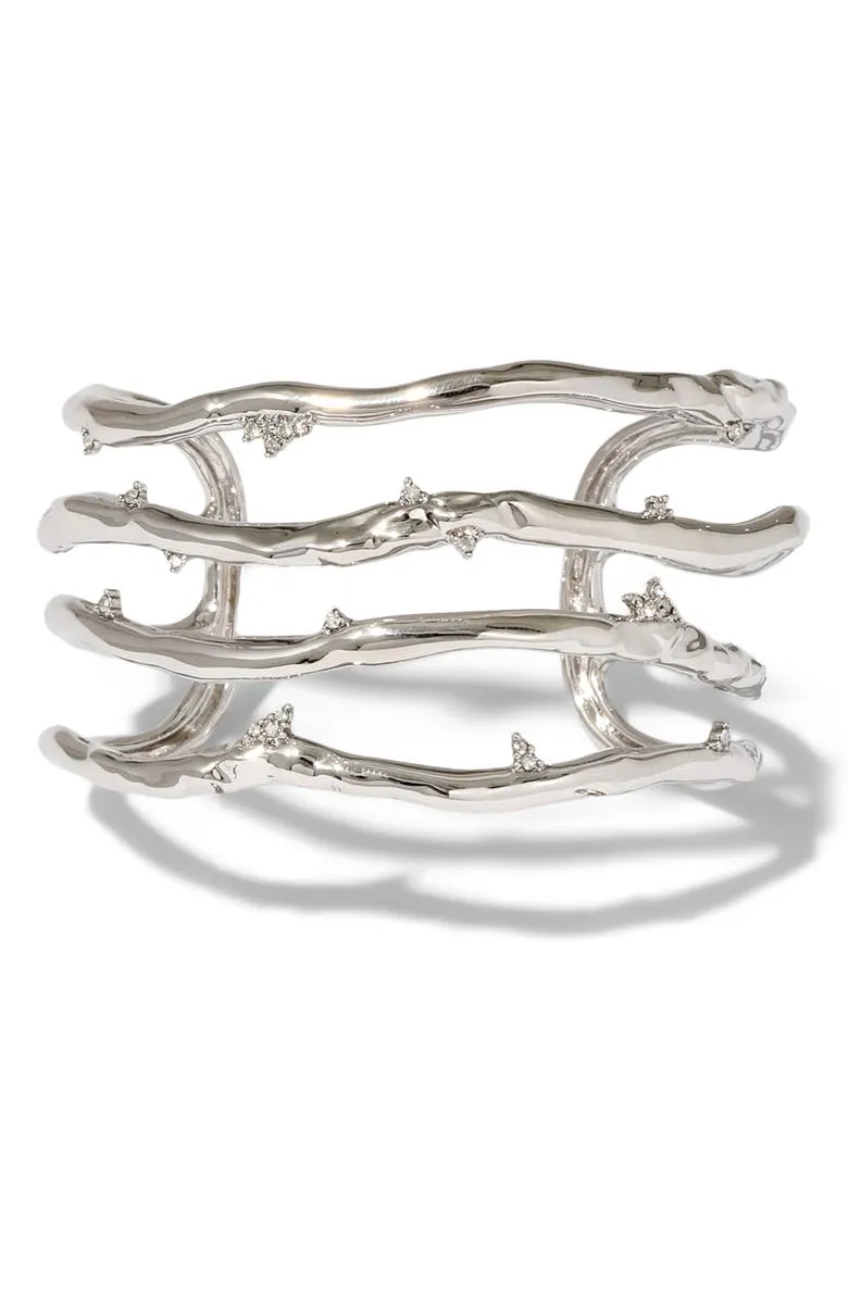 BRUT SILVER CRYSTAL THORN ORBIT CUFF