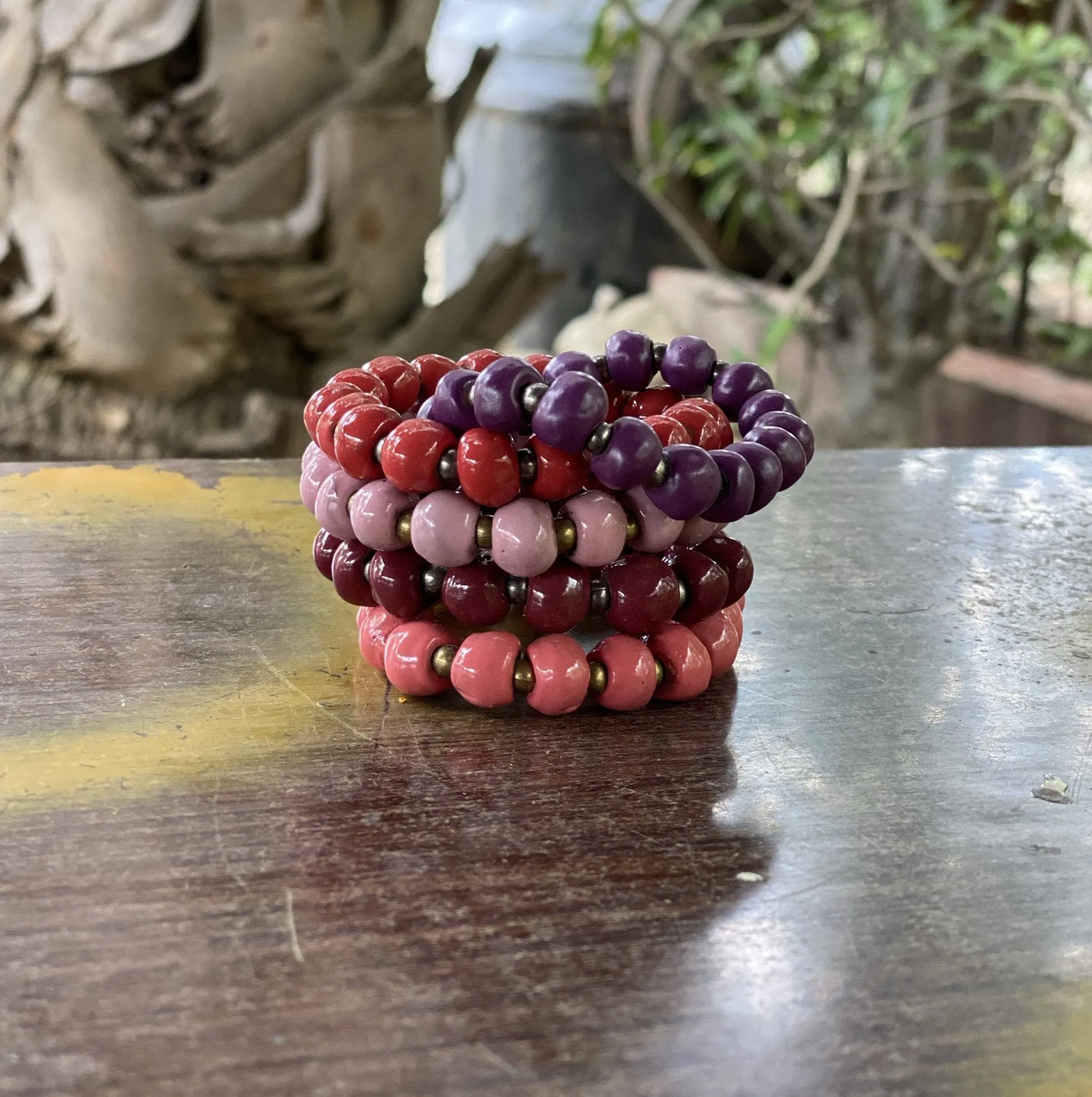 Ceramic Bead Bracelet Pack (set of 10)