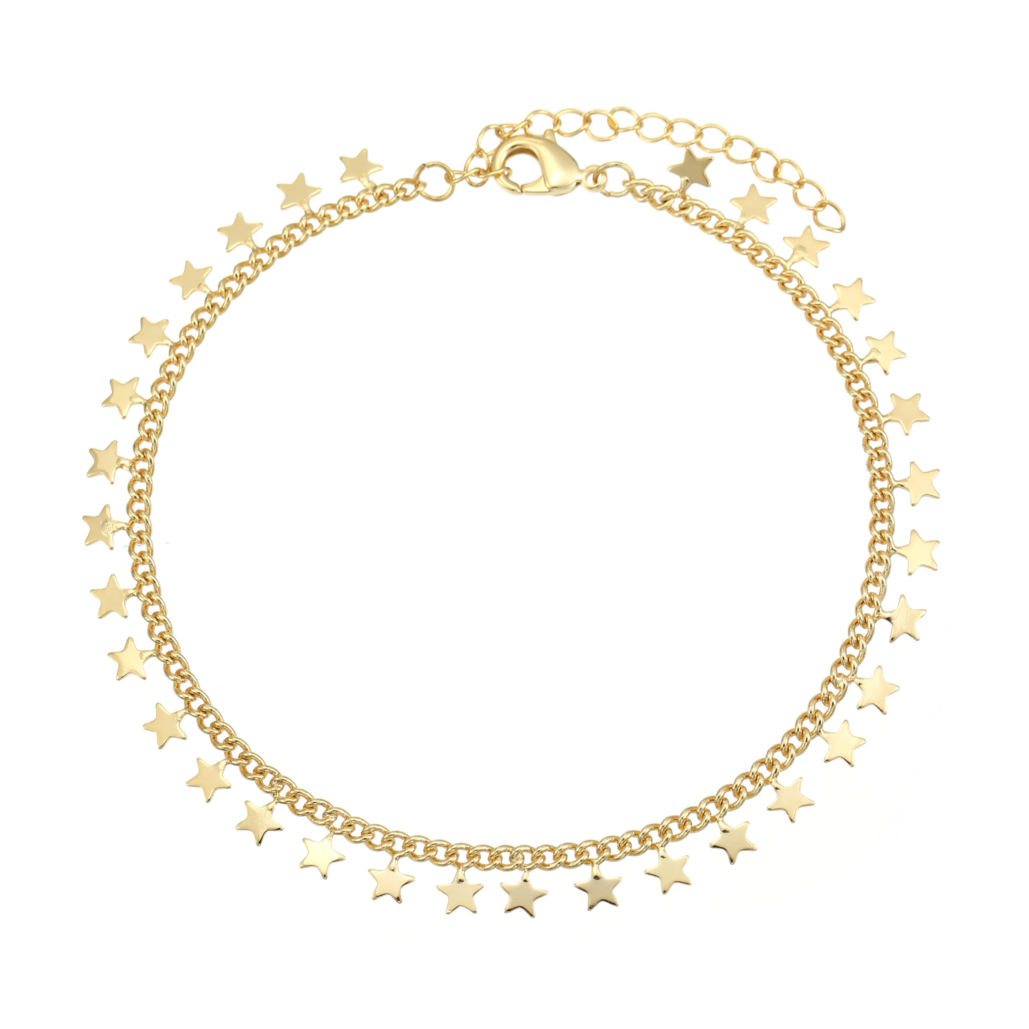 Chain Anklet Gold - Stars