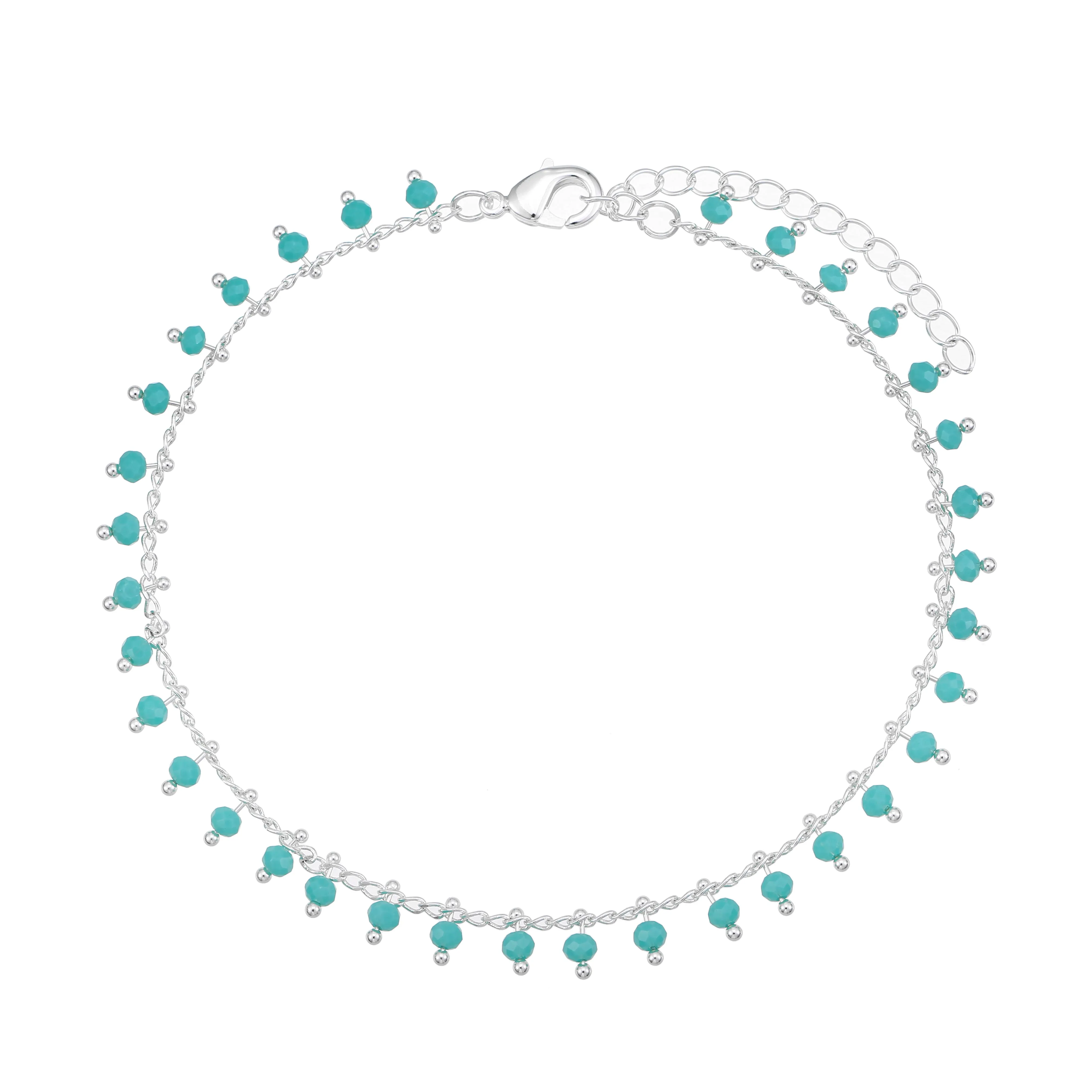 Chain Anklet Silver - Blue