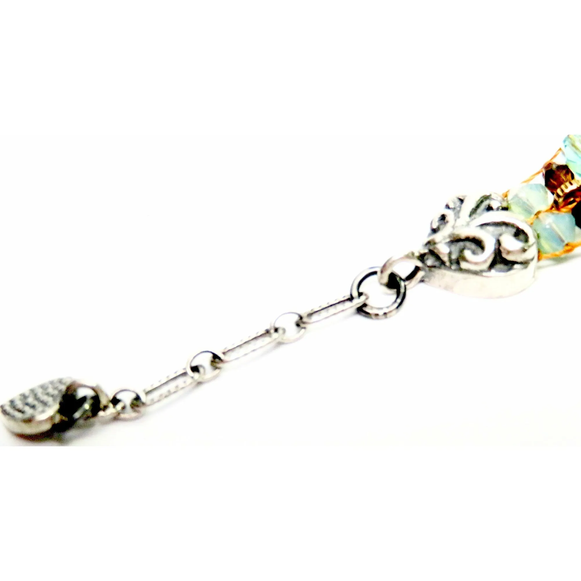 CHILI ROSE TIFFANY SOFT BLUE & BRONZE BRACELET