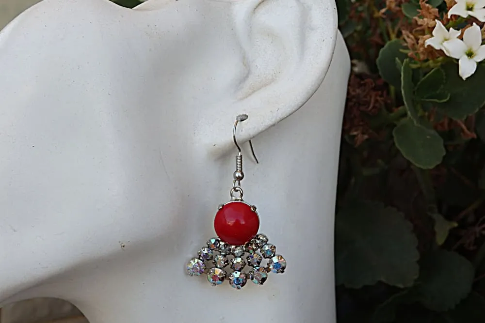 Coral earrings