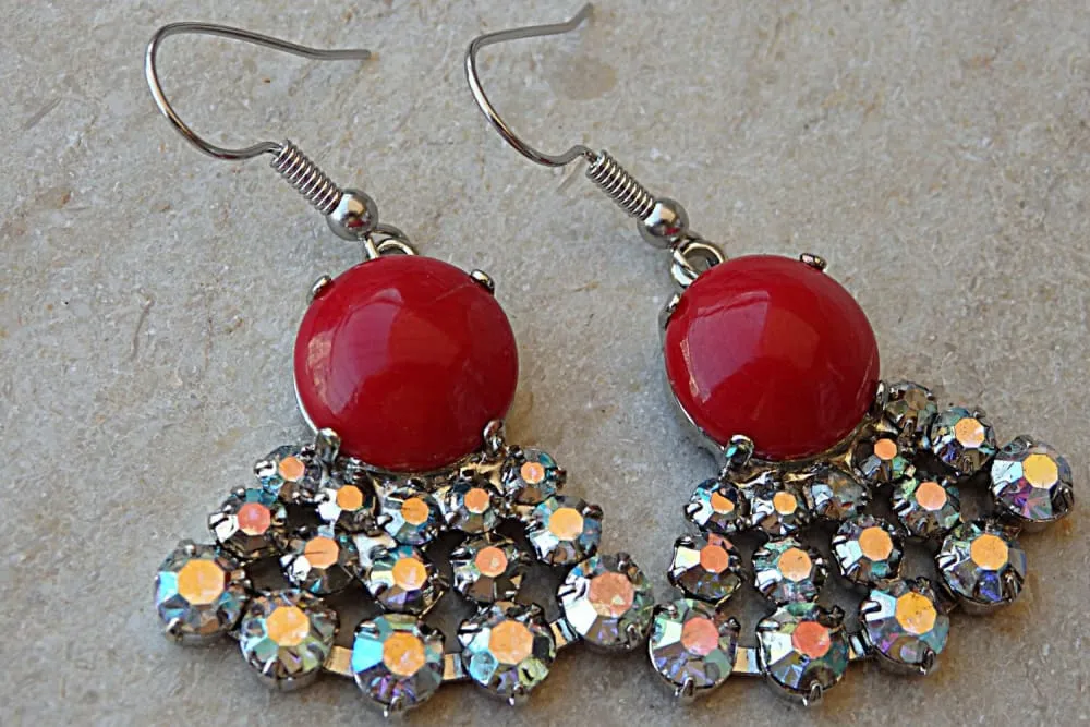 Coral earrings