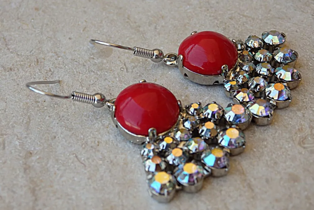 Coral earrings