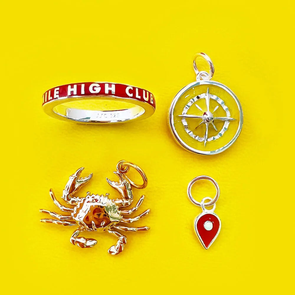 Crab Charm Solid Gold