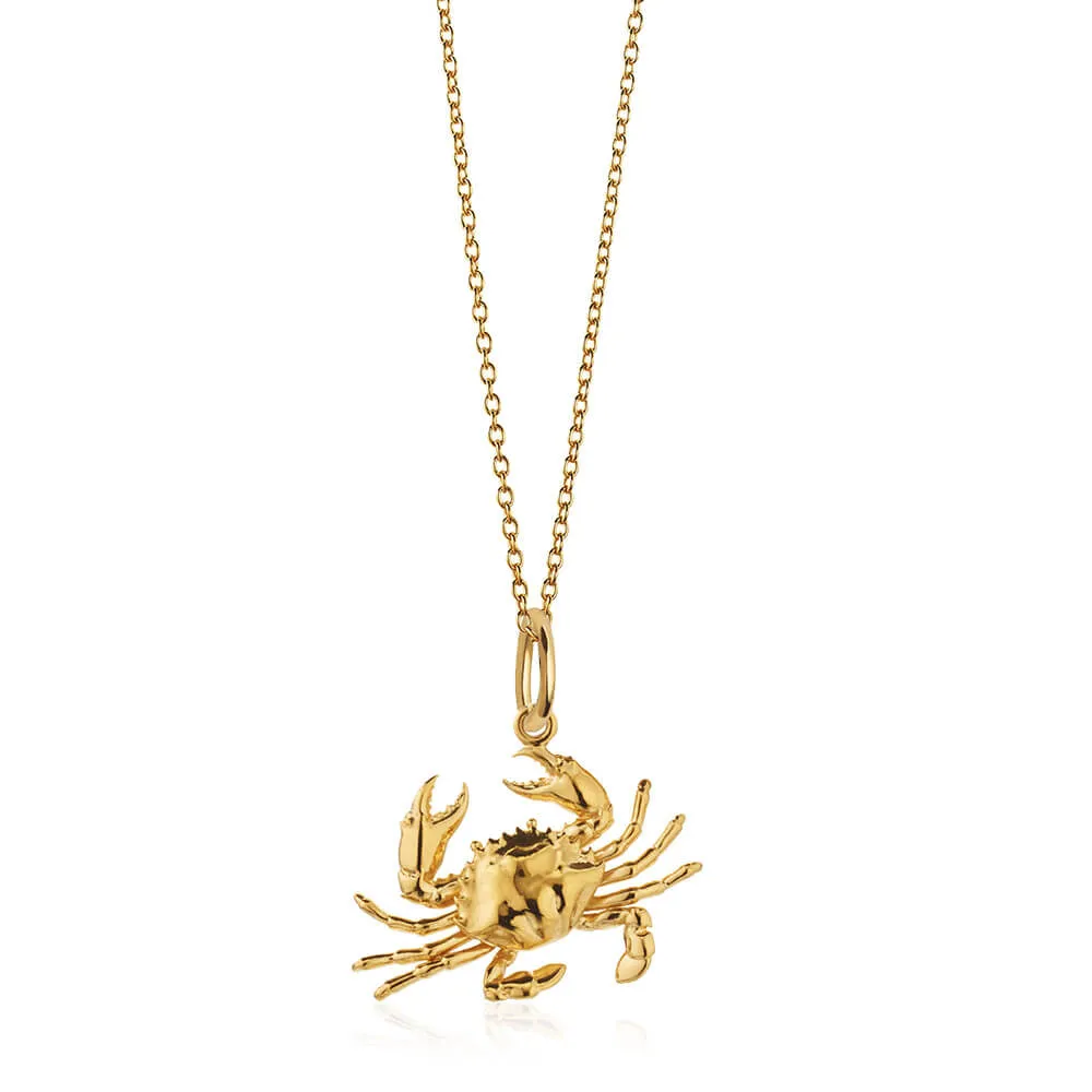 Crab Charm Solid Gold