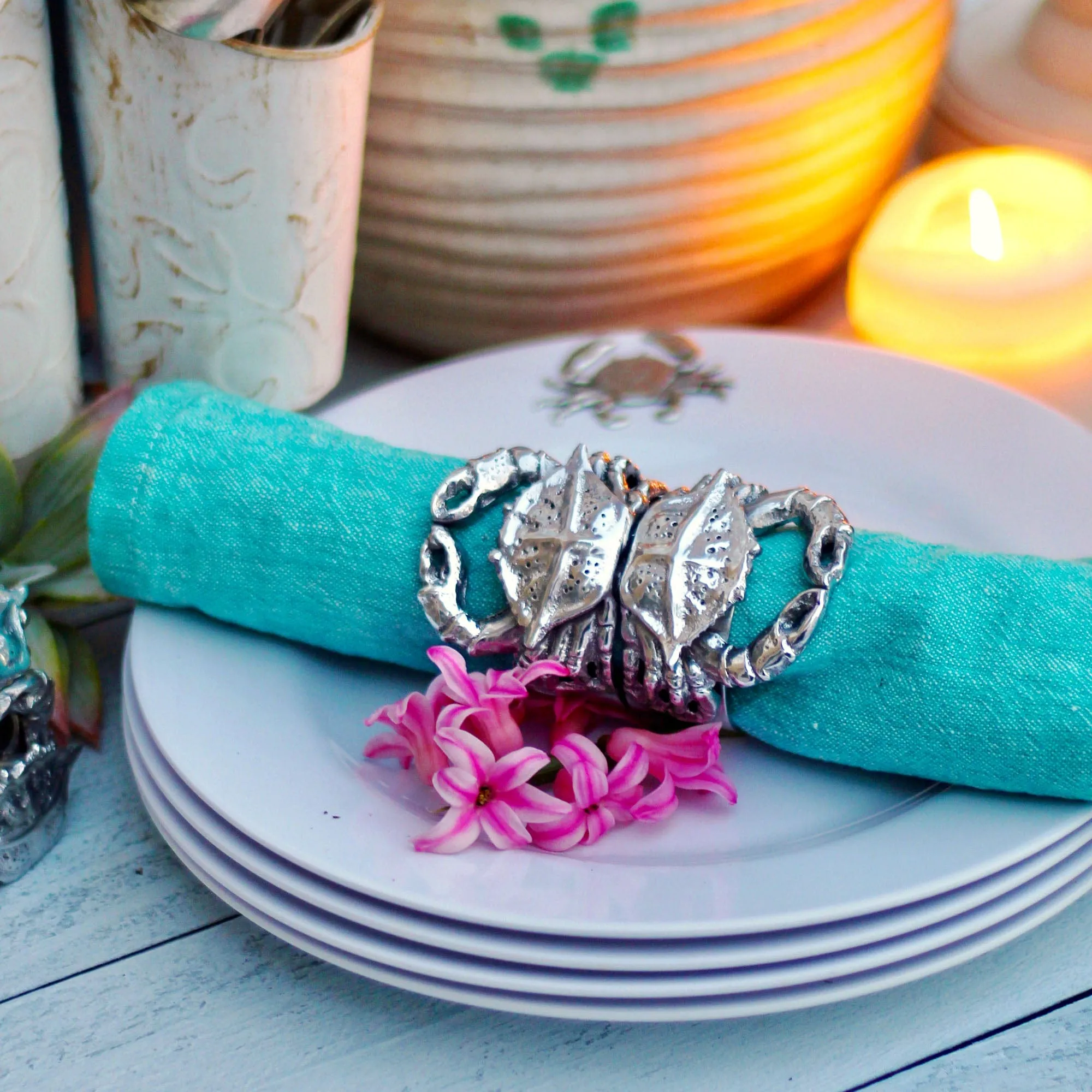 Crab Napkin Rings - set of 4